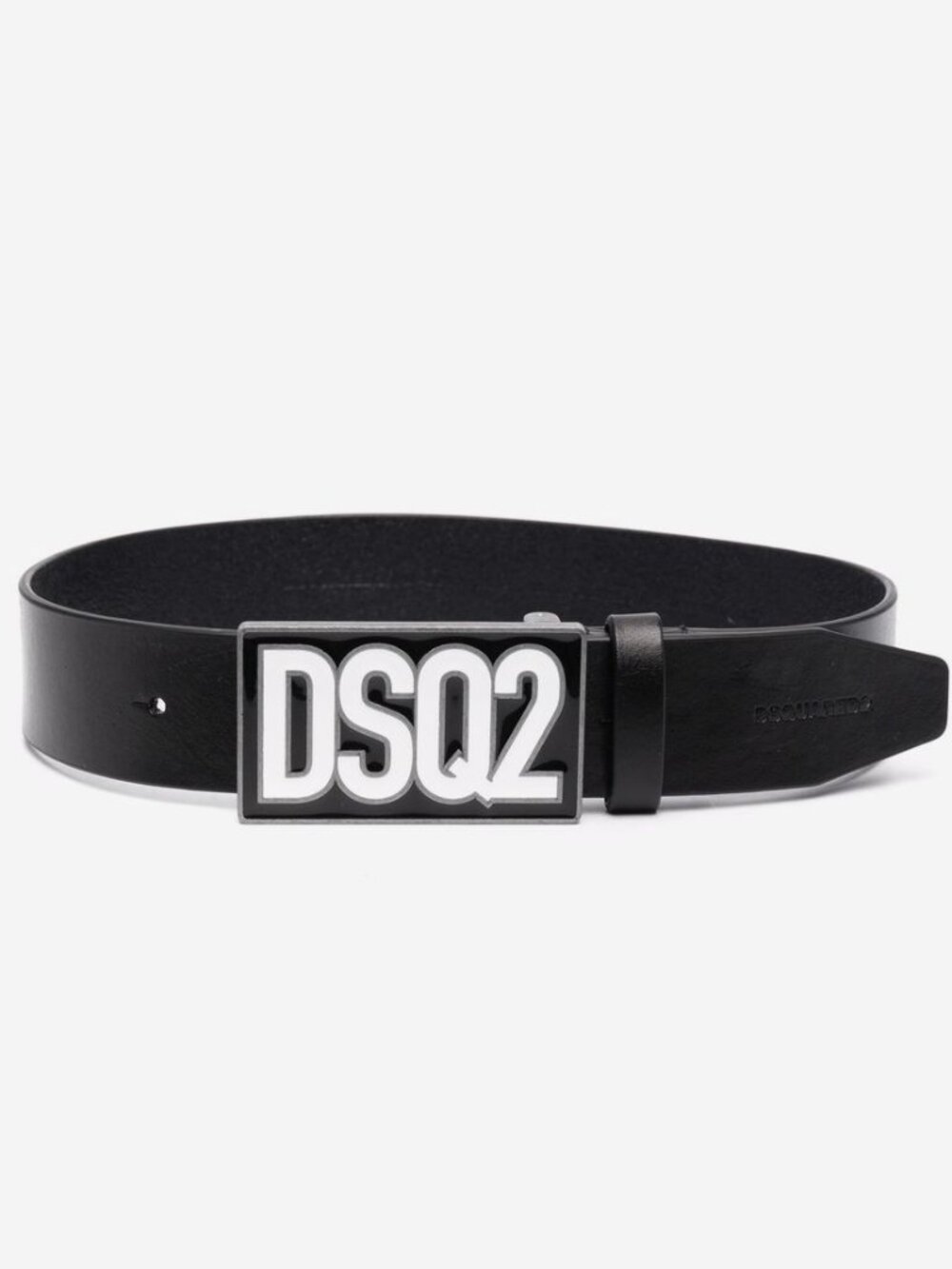 DSQUARED2 KIDS Logo Plaque Leather Belt - Size: II (8Y - 10Y)